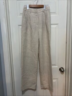 Aritzia The Effortless Pant in Cream Linen